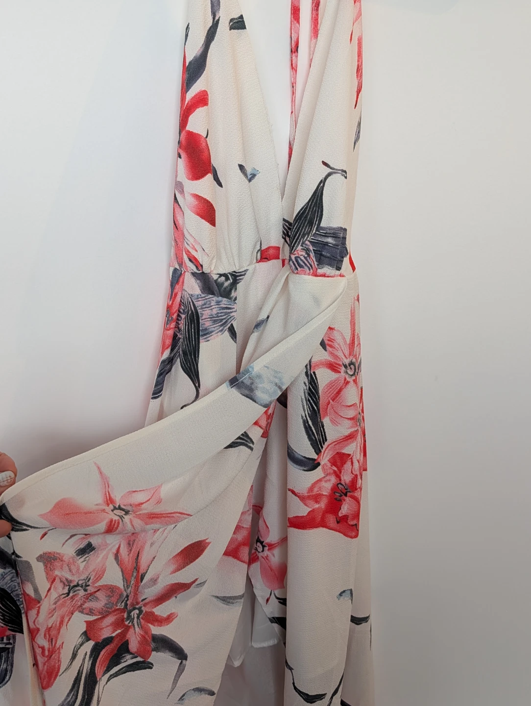 Floral Maxi Dress with Open Back (Small) - photo 4
