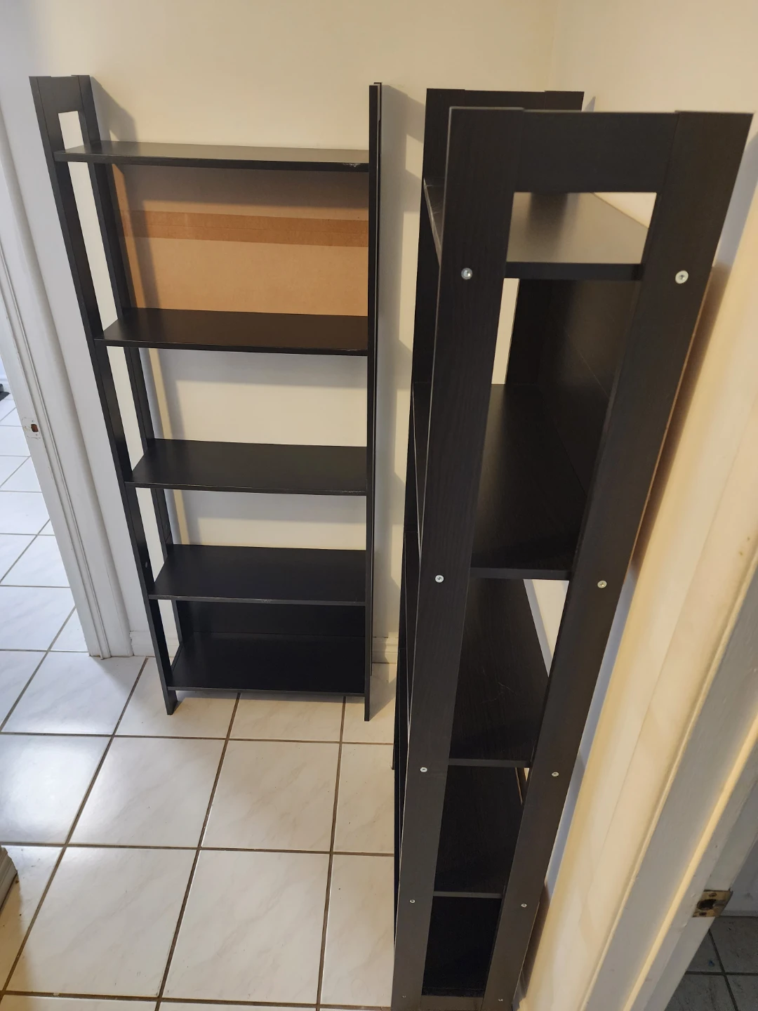 Set of 5 Black Ladder Bookshelves - photo 3