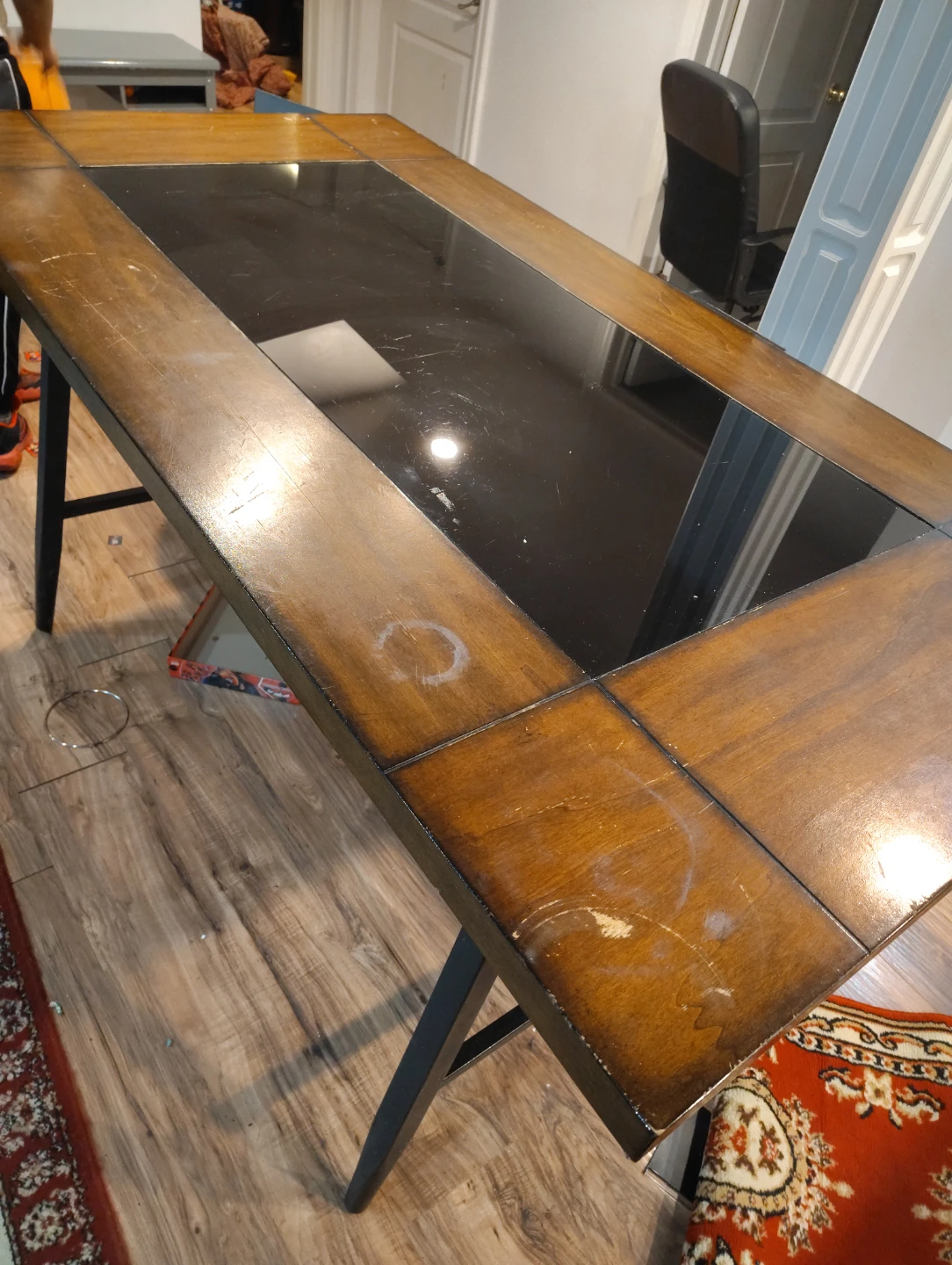 Wood and Glass Bar Table - photo 2