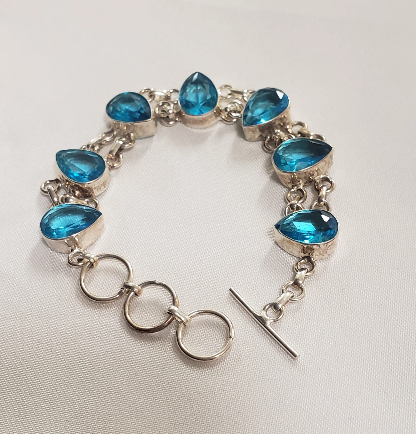 Like new 925 Sterling Silver Women's Blue Topaz - photo 4