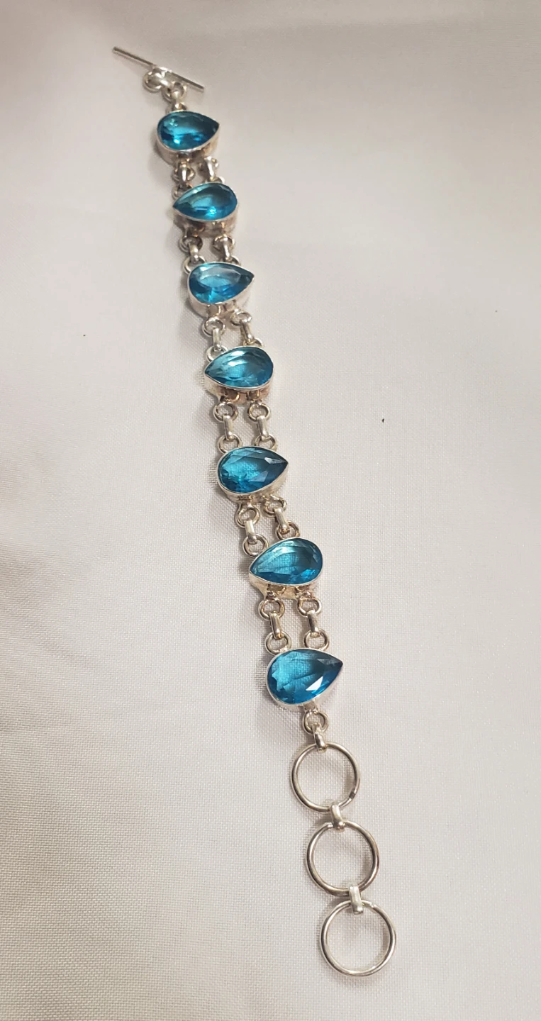 Like new 925 Sterling Silver Women's Blue Topaz - photo 5