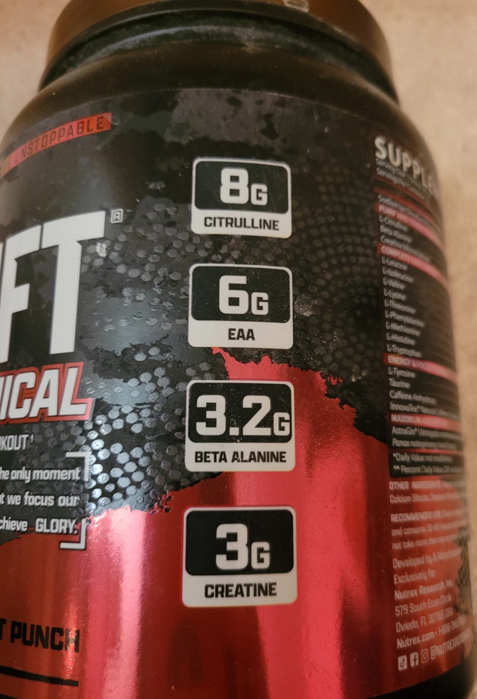 Nutrex Research Outlift Clinical Fruit Punch Pre-Workout Powder - photo 2