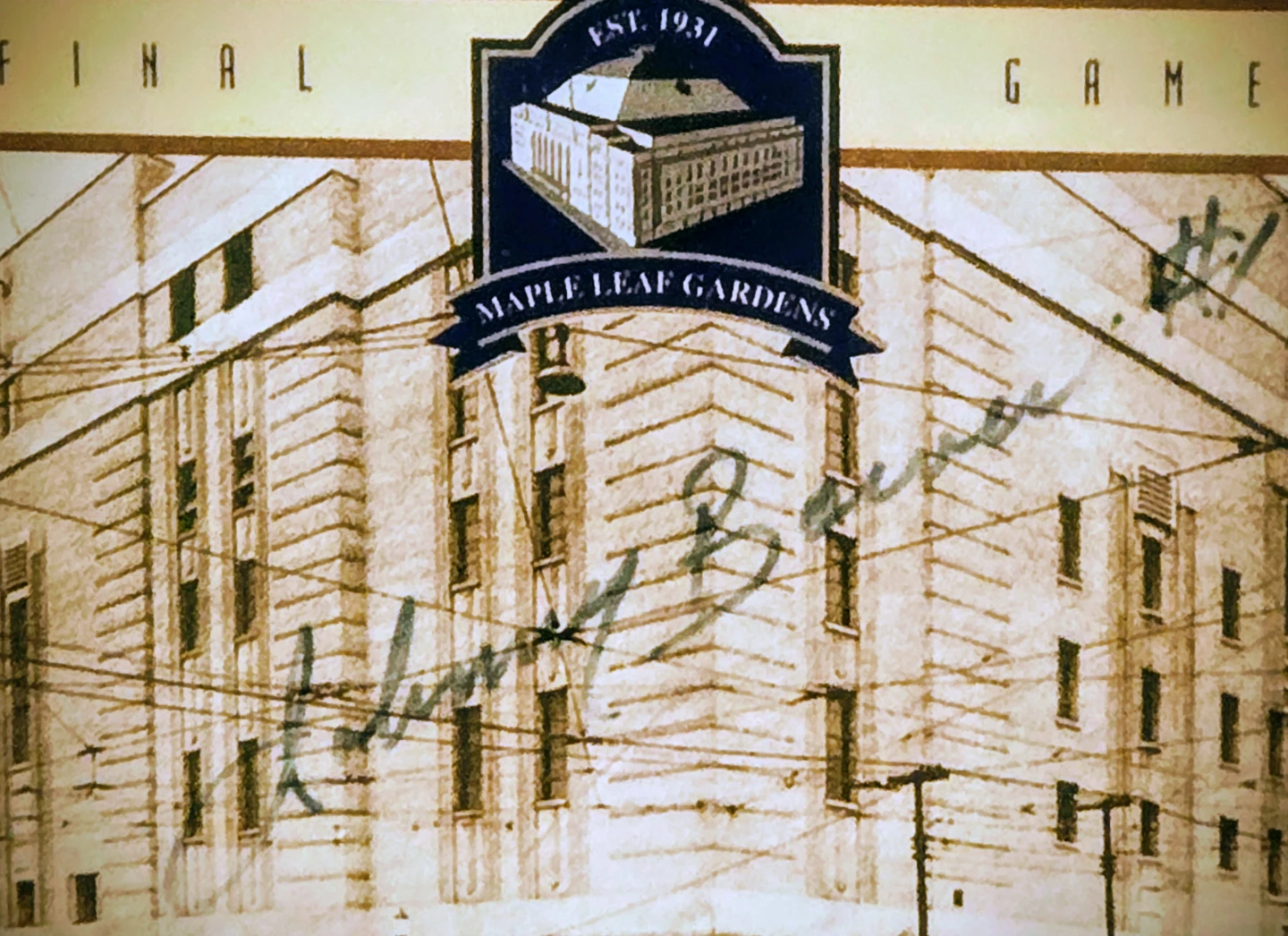 Toronto Maple Leaf Gardens Last Ticket Set, Johny Bower Signed - photo 2
