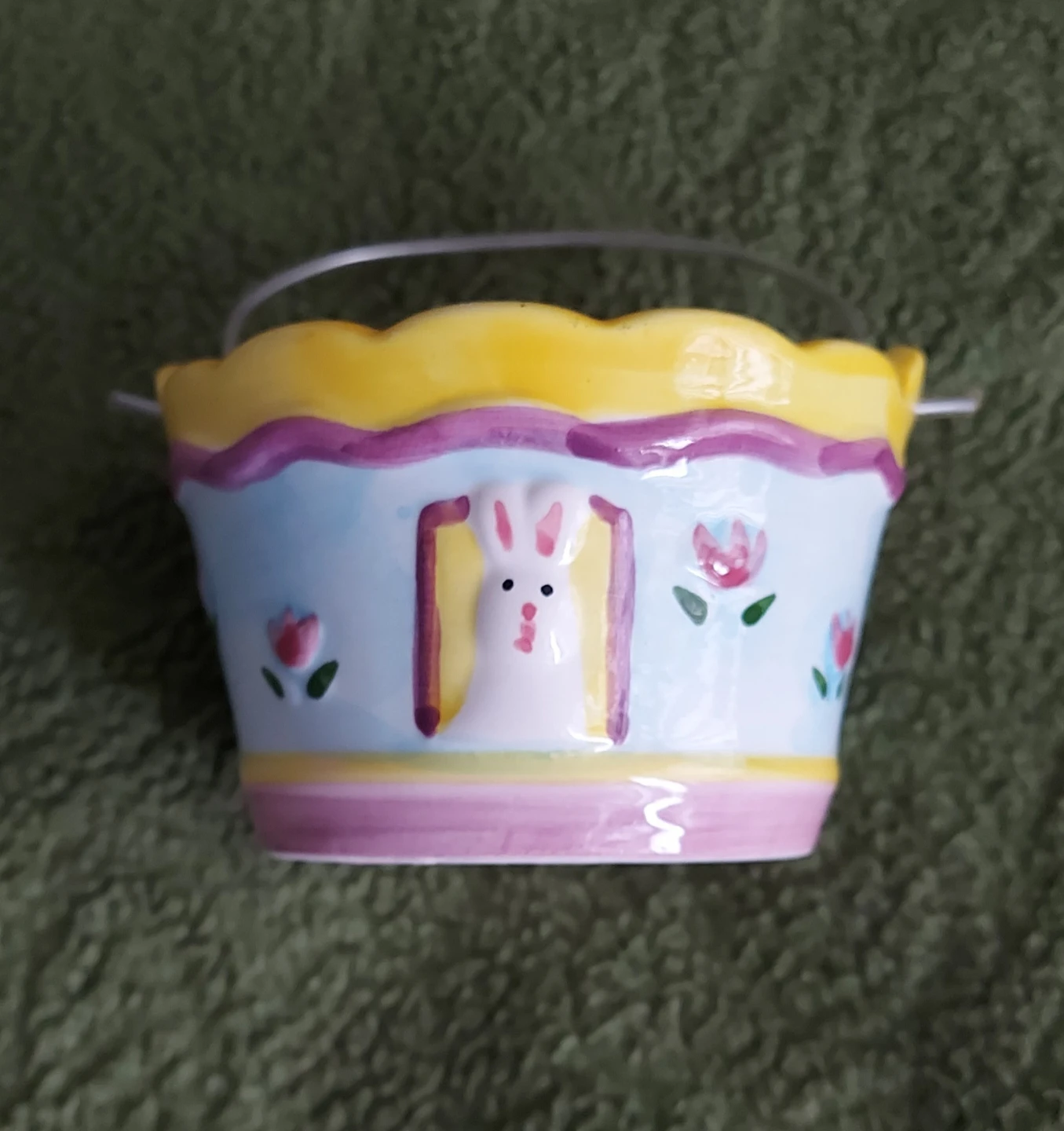 🌱 Occasions Easter Bunny Ceramic Pail - photo 2