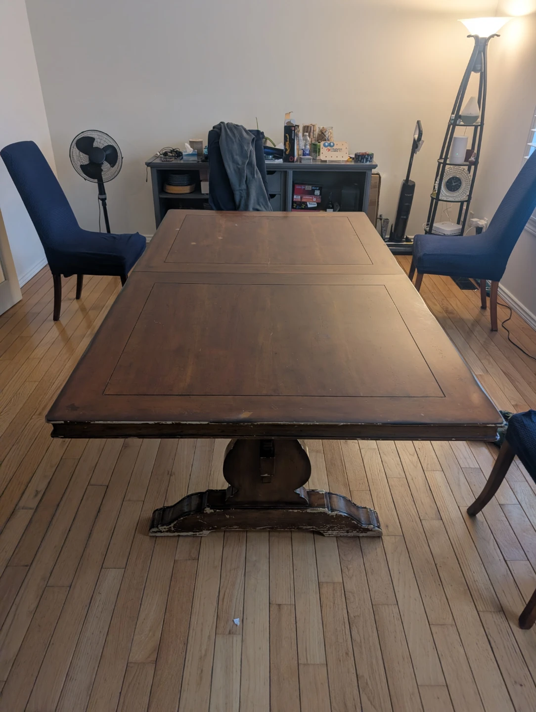 Wooden Dining Table with Extendable Leaf - photo 2