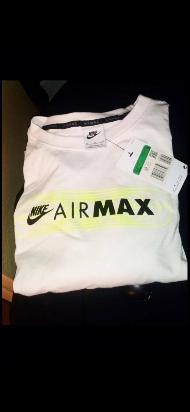 Nike Air Max T-Shirt White/Neon Yellow 🌱