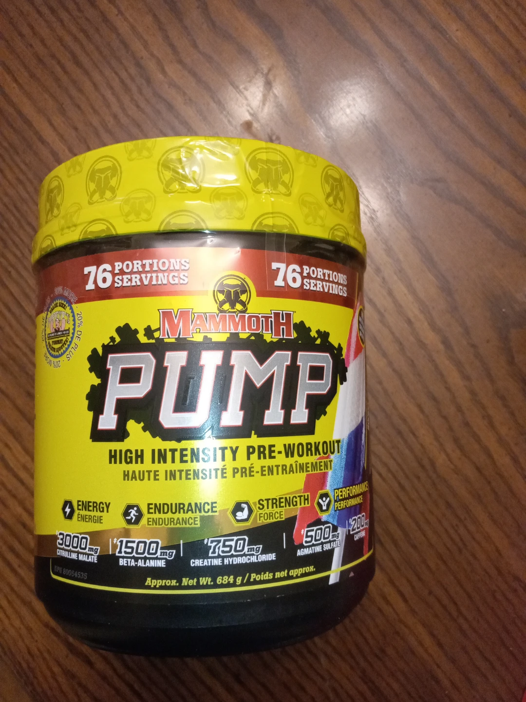 Mammoth Pump High Intensity Pre-Workout 76 Servings