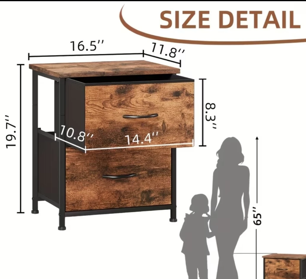 2-Drawer  Nightstand - photo 2