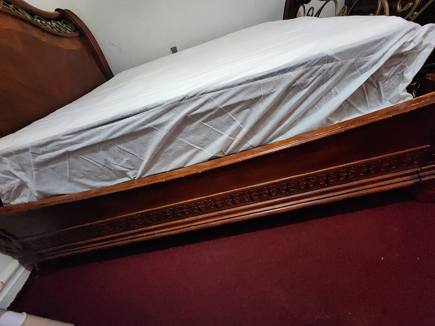 Wooden Bed Frame ,Mattress and box spring - photo 2