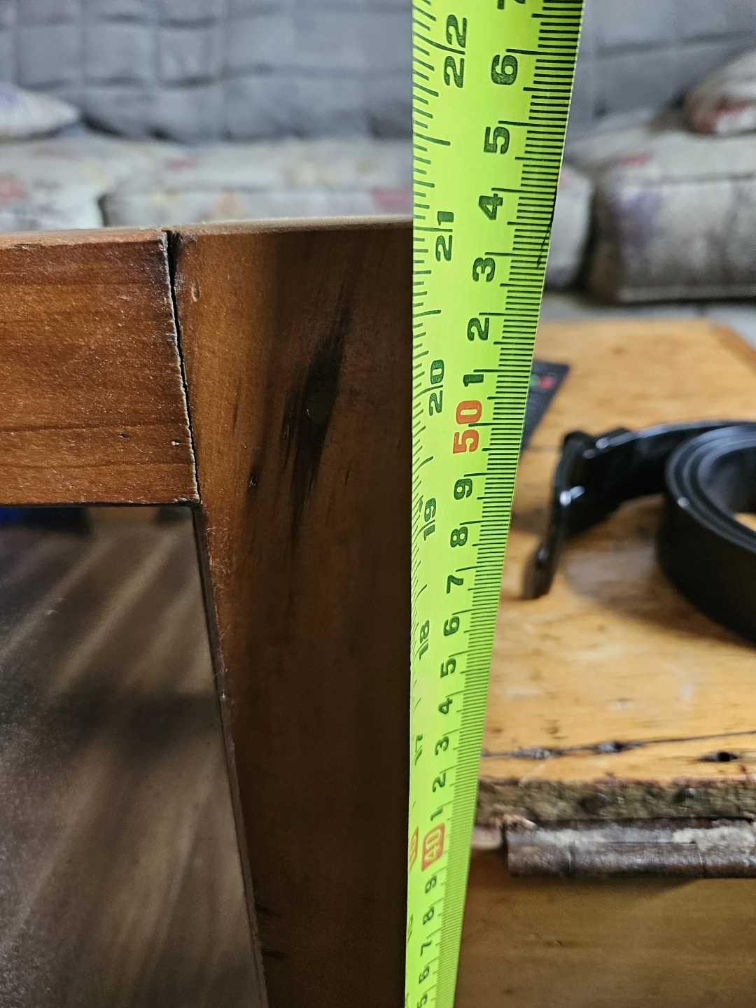 Vintage Wooden Framed Double Pane Mirror - photo 4