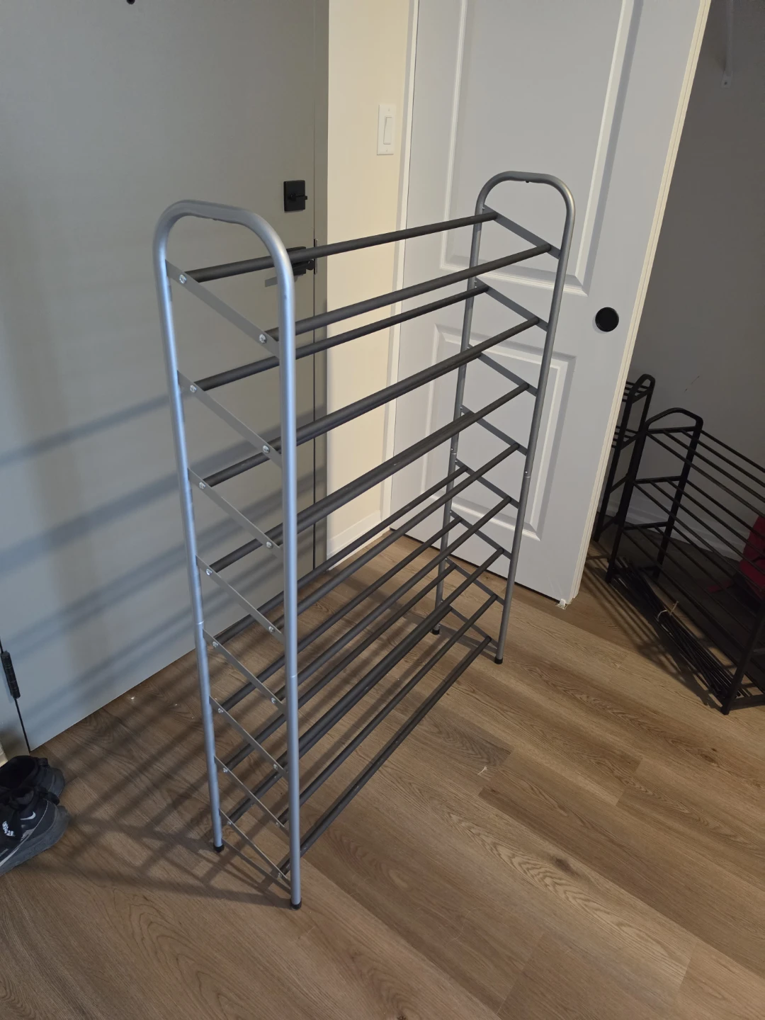 Silver 8-Tier Shoe Rack
