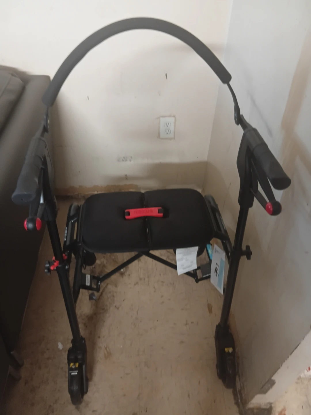Black Rollator Walker with Seat