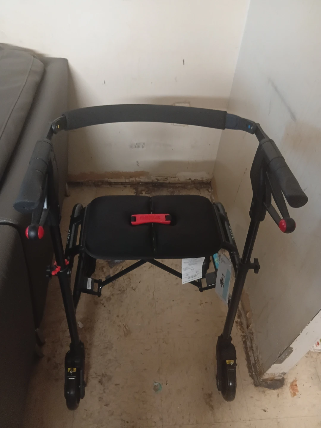 Black Rollator Walker with Seat - photo 2