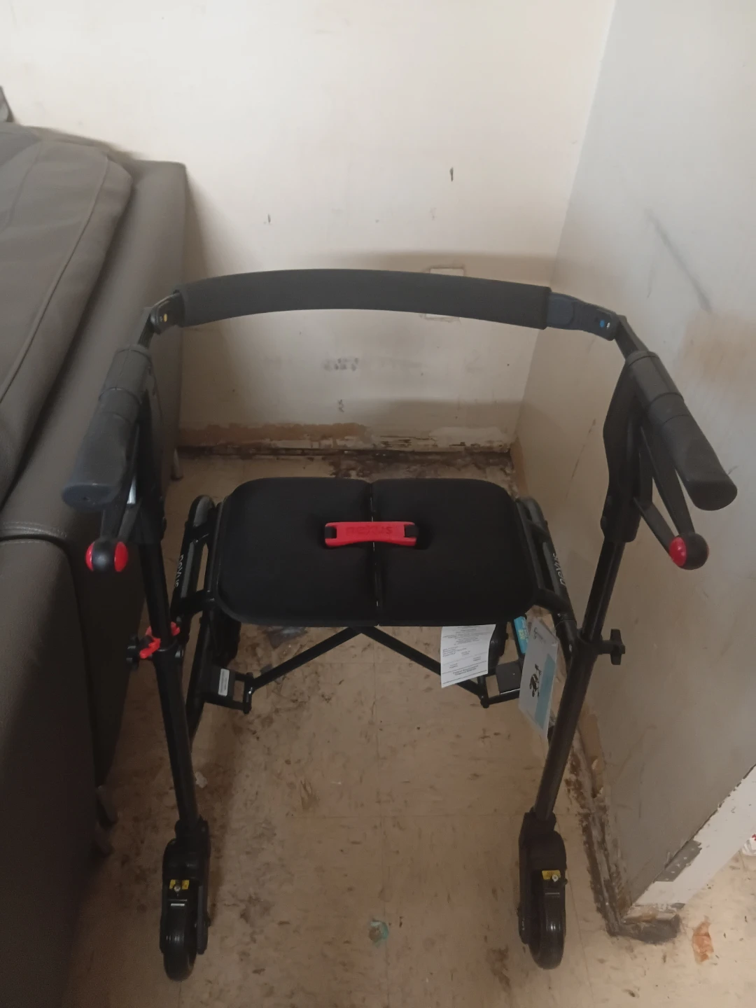 Black Rollator Walker with Seat - photo 3