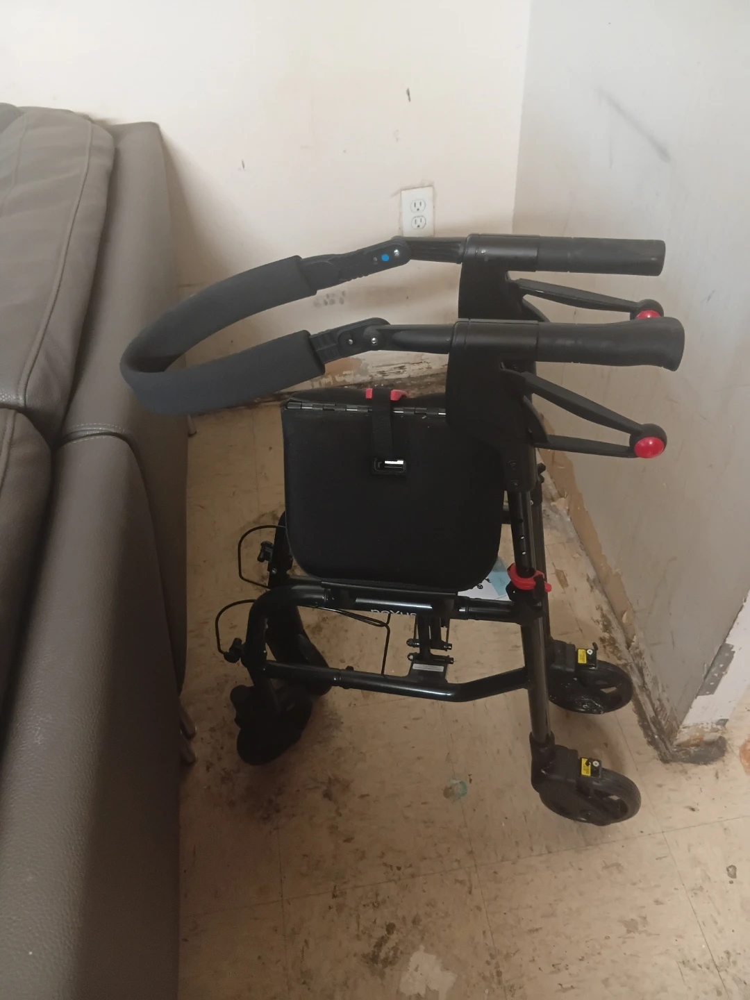 Black Rollator Walker with Seat - photo 4