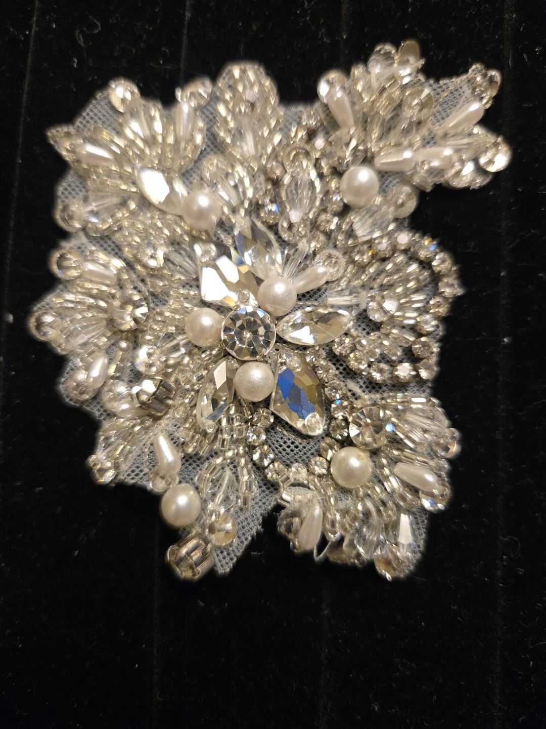 Embellished Rhinestone and Pearl Applique - photo 2