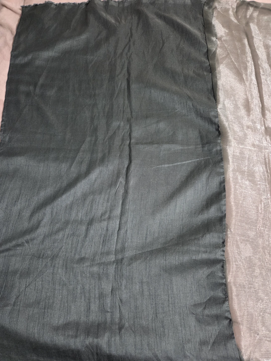 Embroidered Dark Grey Fabric - photo 2