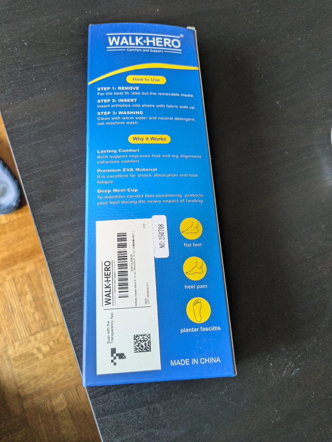 Walk-Hero Medical Orthotic Insoles - photo 2