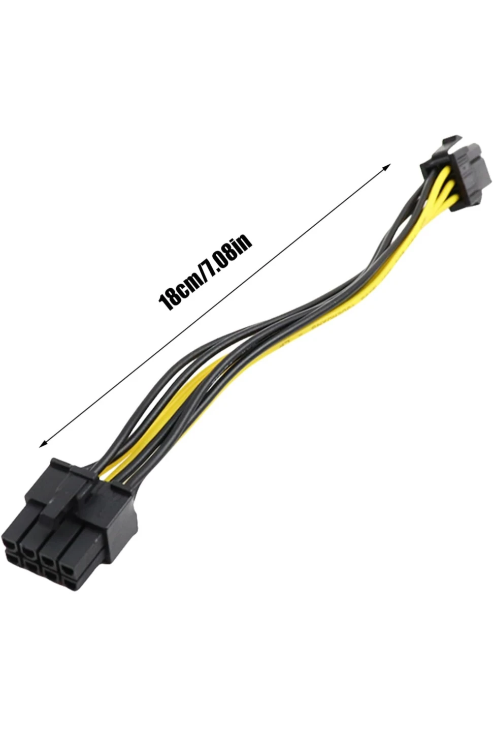 PCIe Power Adapter Cable 6-Pin to 8-Pin GPU Converter - photo 3