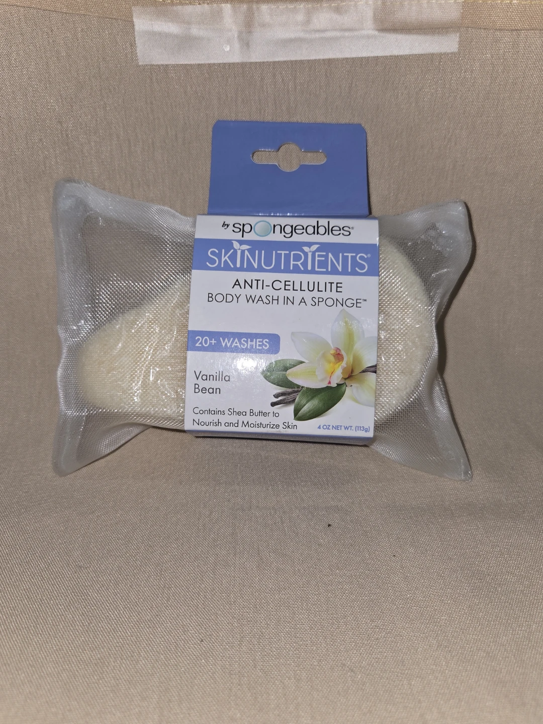 Spongeables Anti-Cellulite Body Wash in a Sponge - Vanilla Bean - photo 2