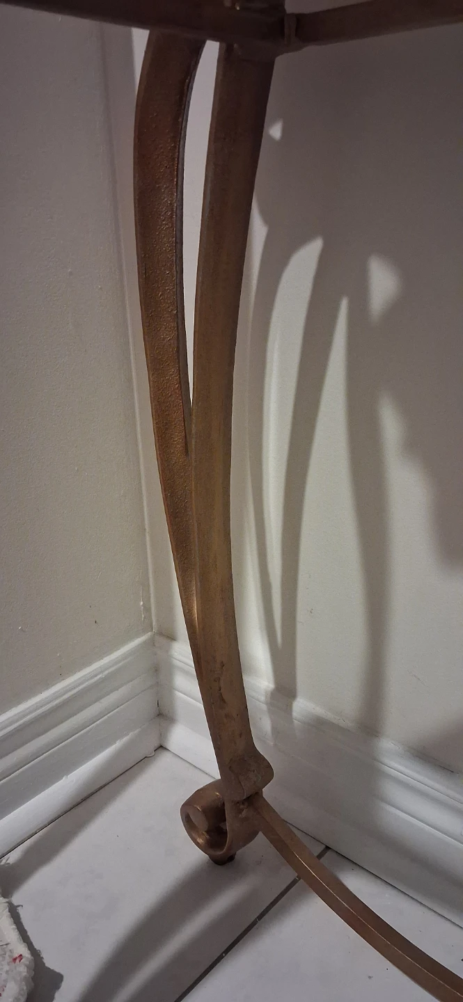 Glass Top Console Table with Metal Base - photo 5