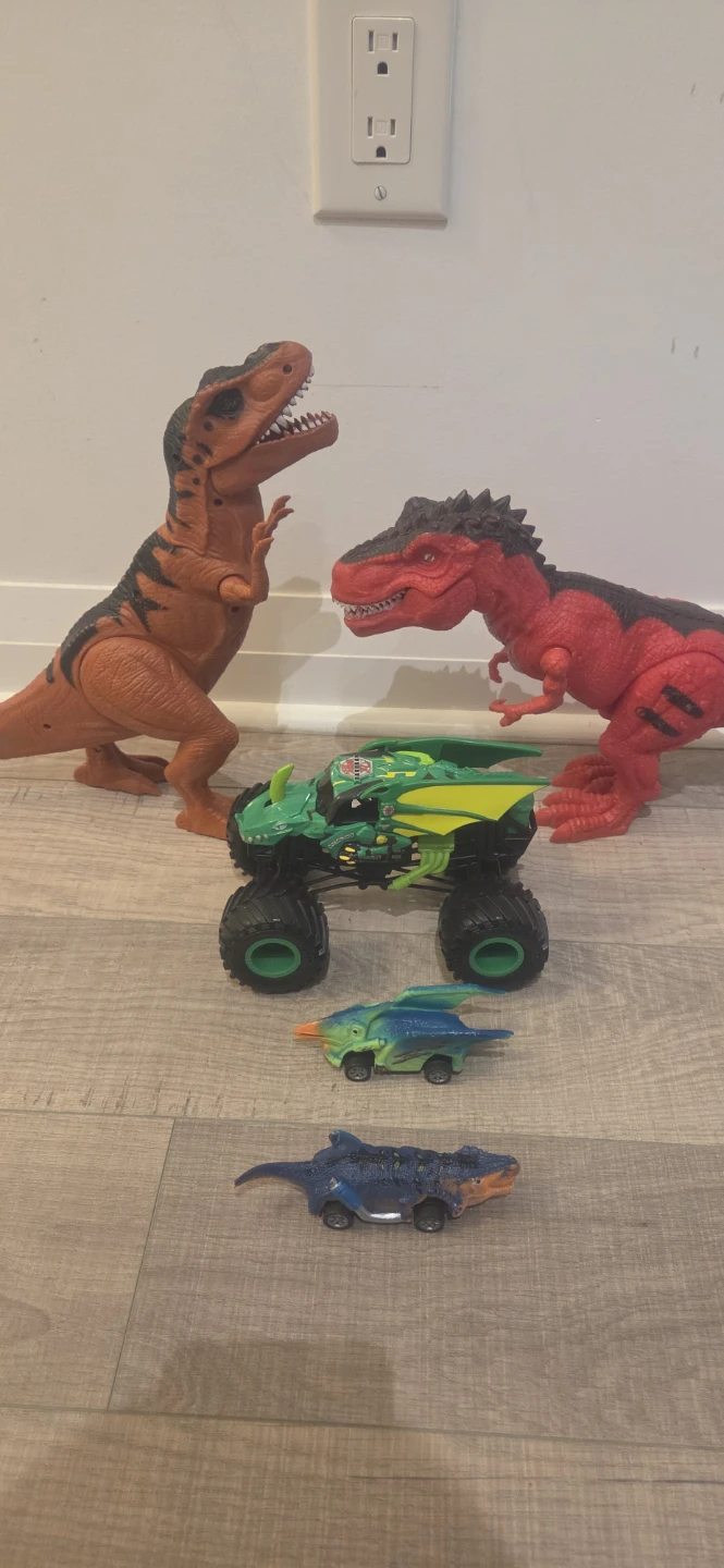 Toy Dinosaur and Monster Truck Set
