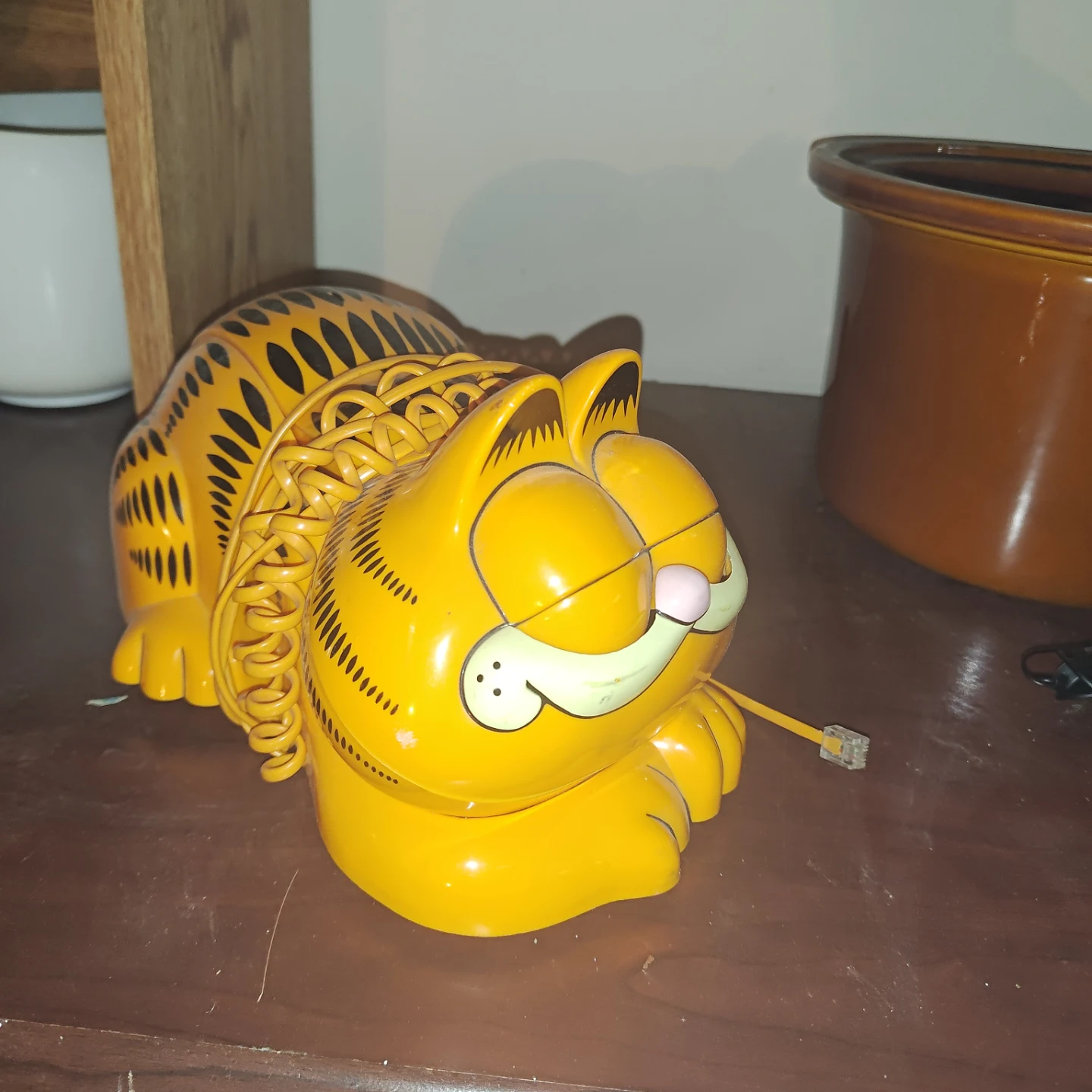 Vintage Yellow Garfield Cat Landline Phone - photo 2