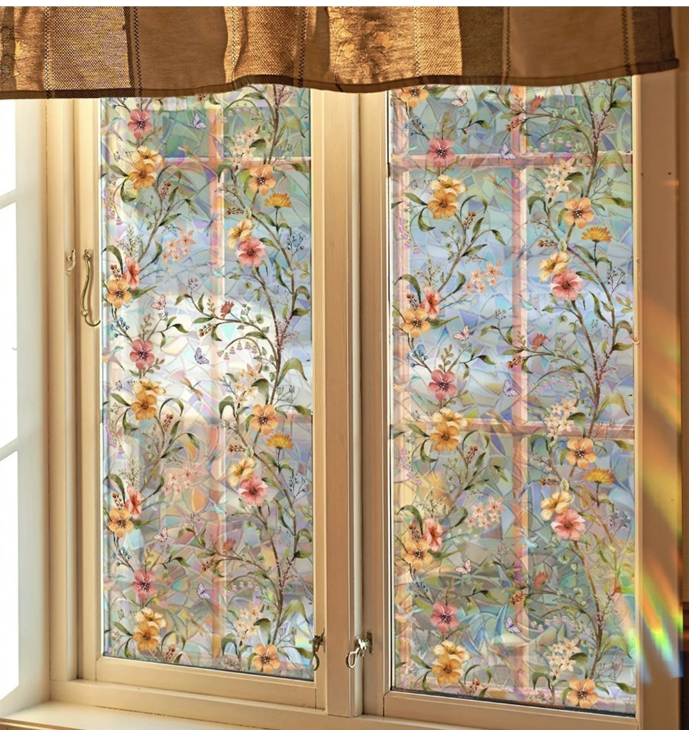 Floral Birds Window Film 35.5"×78" - photo 4