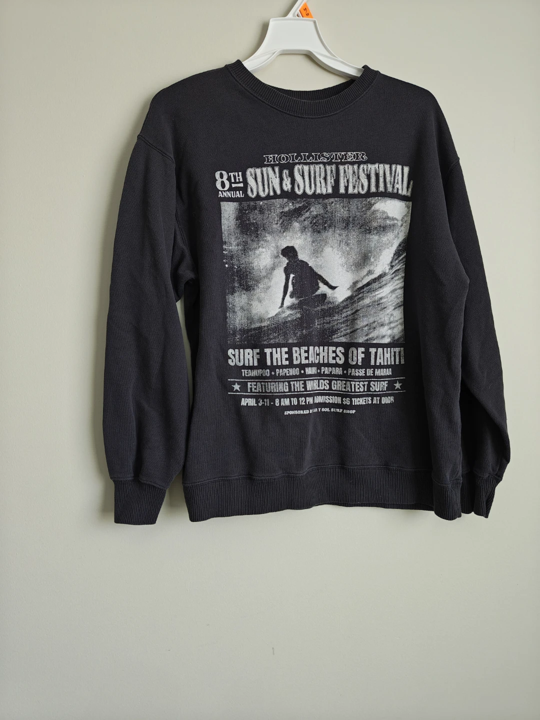 Hollister "Sun & Surf Festival" Crewneck Sweatshirt - Size S - photo 2