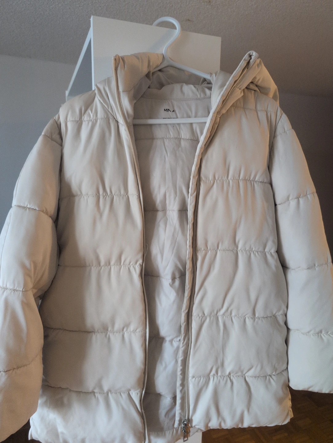 Mango Puffer Jacket - Cream - Size M - photo 2