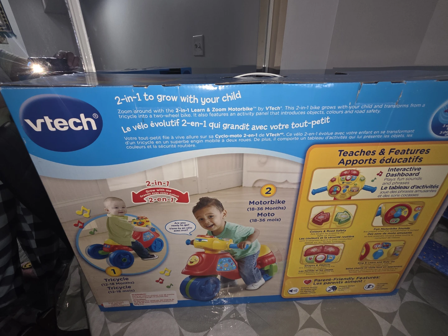 Almost new with box. VTech 2-in-1 Learn & Zoom Motorbike. - photo 3