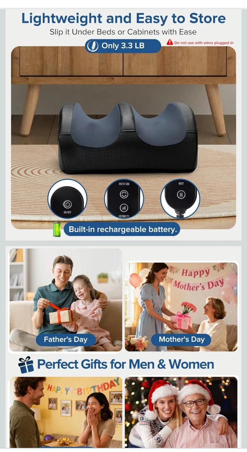 Rechargeable Foot and Calf Massager with Heat - photo 3