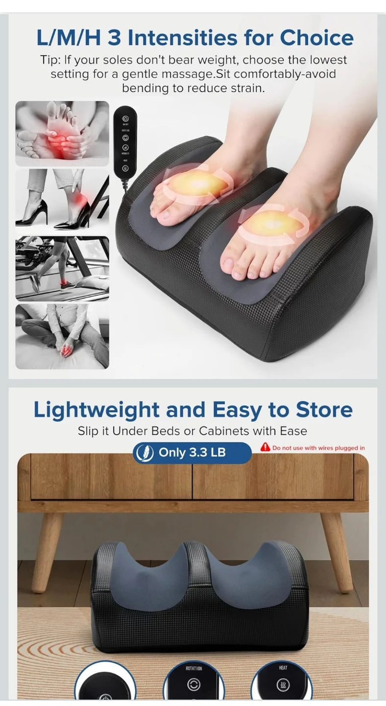 Rechargeable Foot and Calf Massager with Heat - photo 5