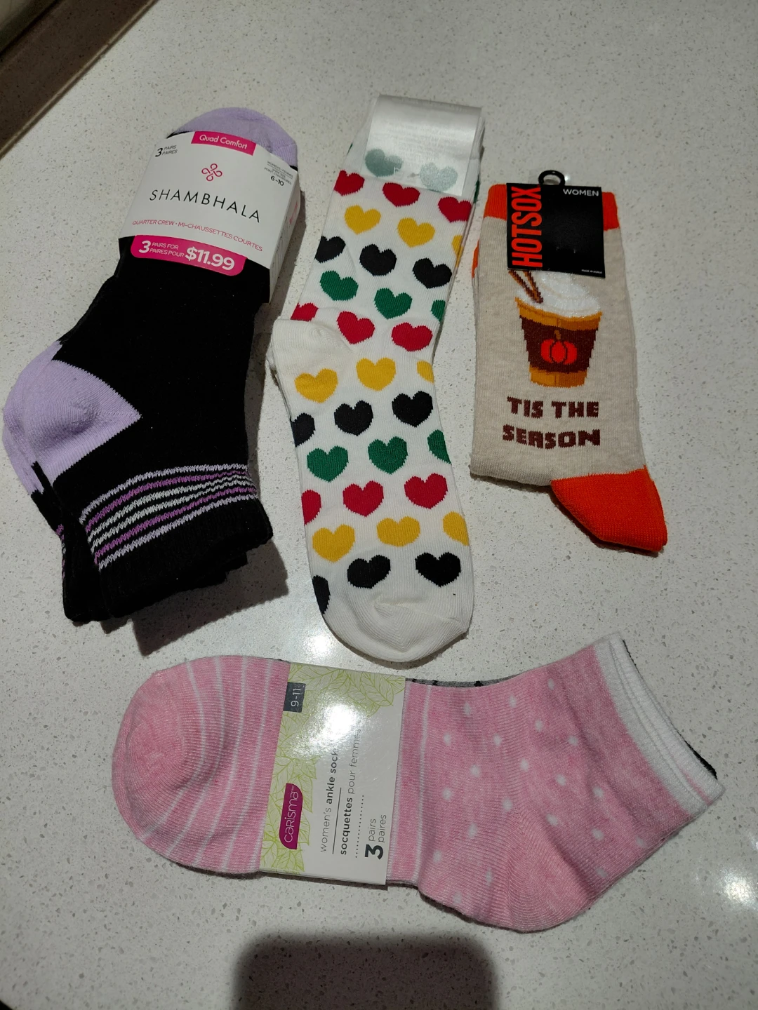 Women's Socks Bundle - Shambhala, Hotsox, Carisma