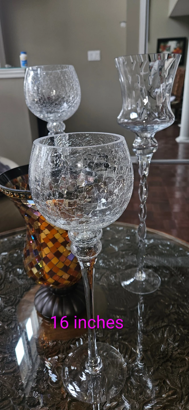 Glass Candle Holders - 12" 16" 20" Tall - photo 4