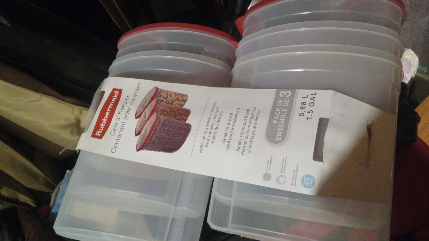 Rubbermaid Cereal Keeper Containers (Pack of 3)