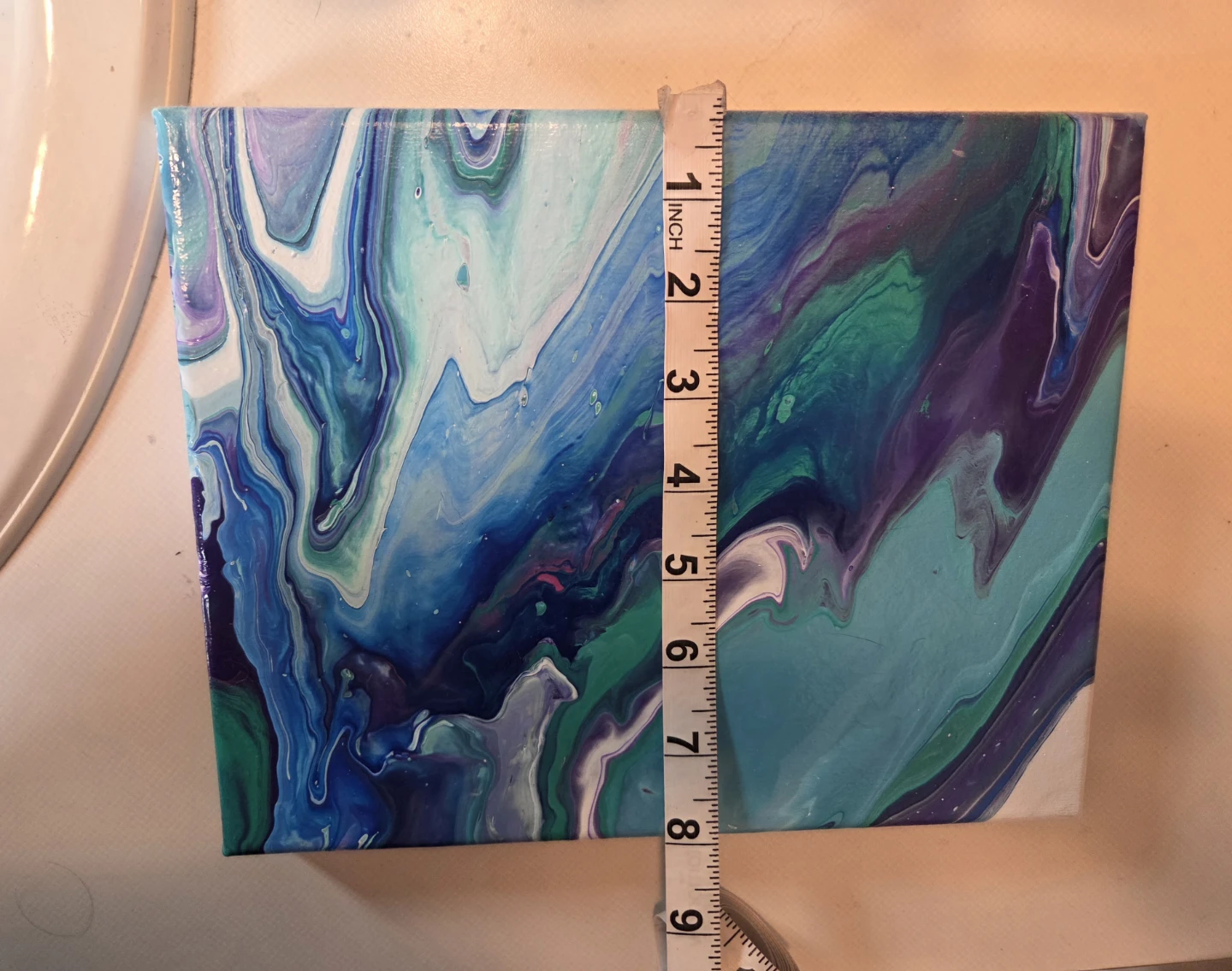 Pouring Paint canvas Art 8x10 - photo 4