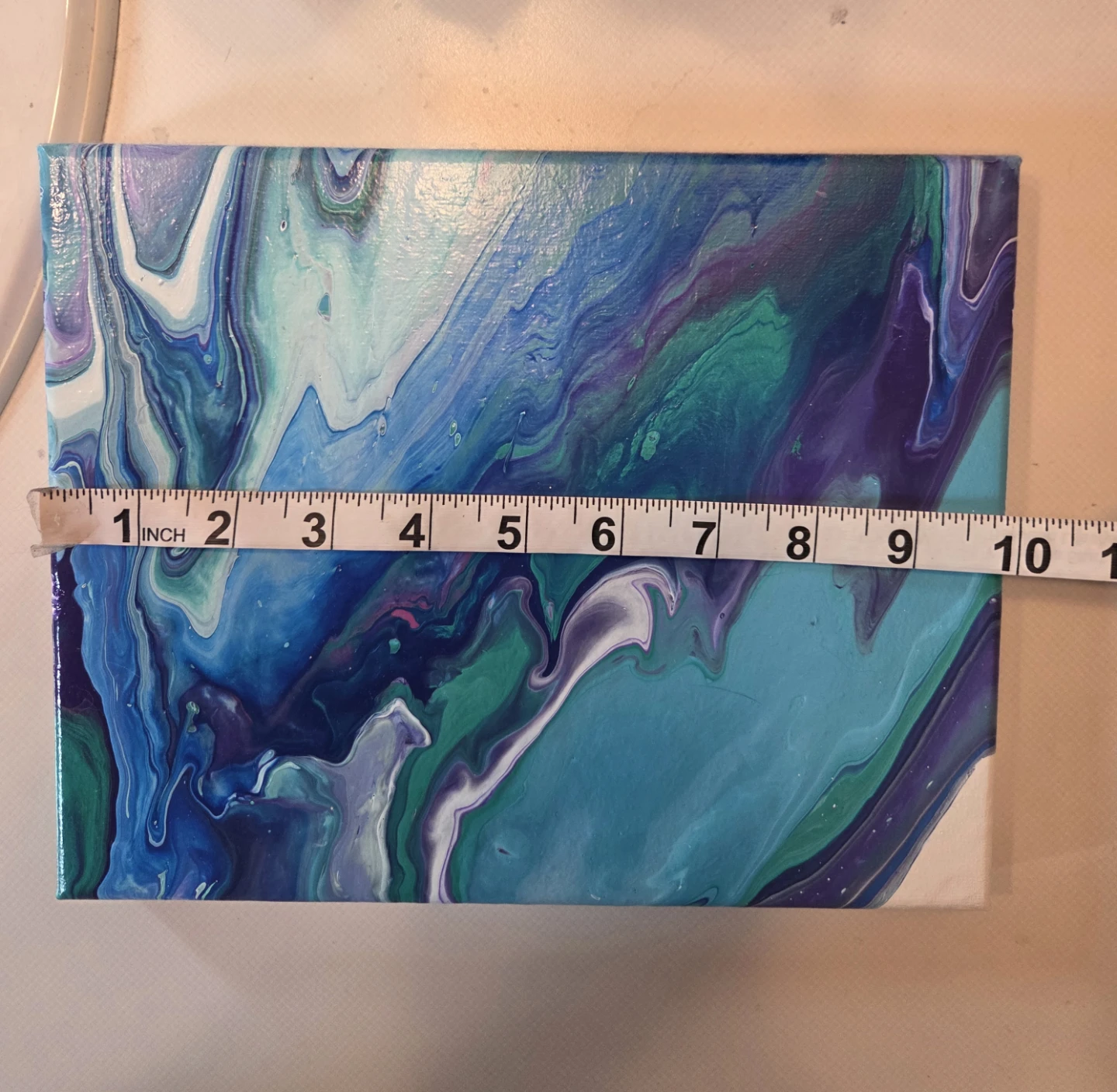 Pouring Paint canvas Art 8x10 - photo 5