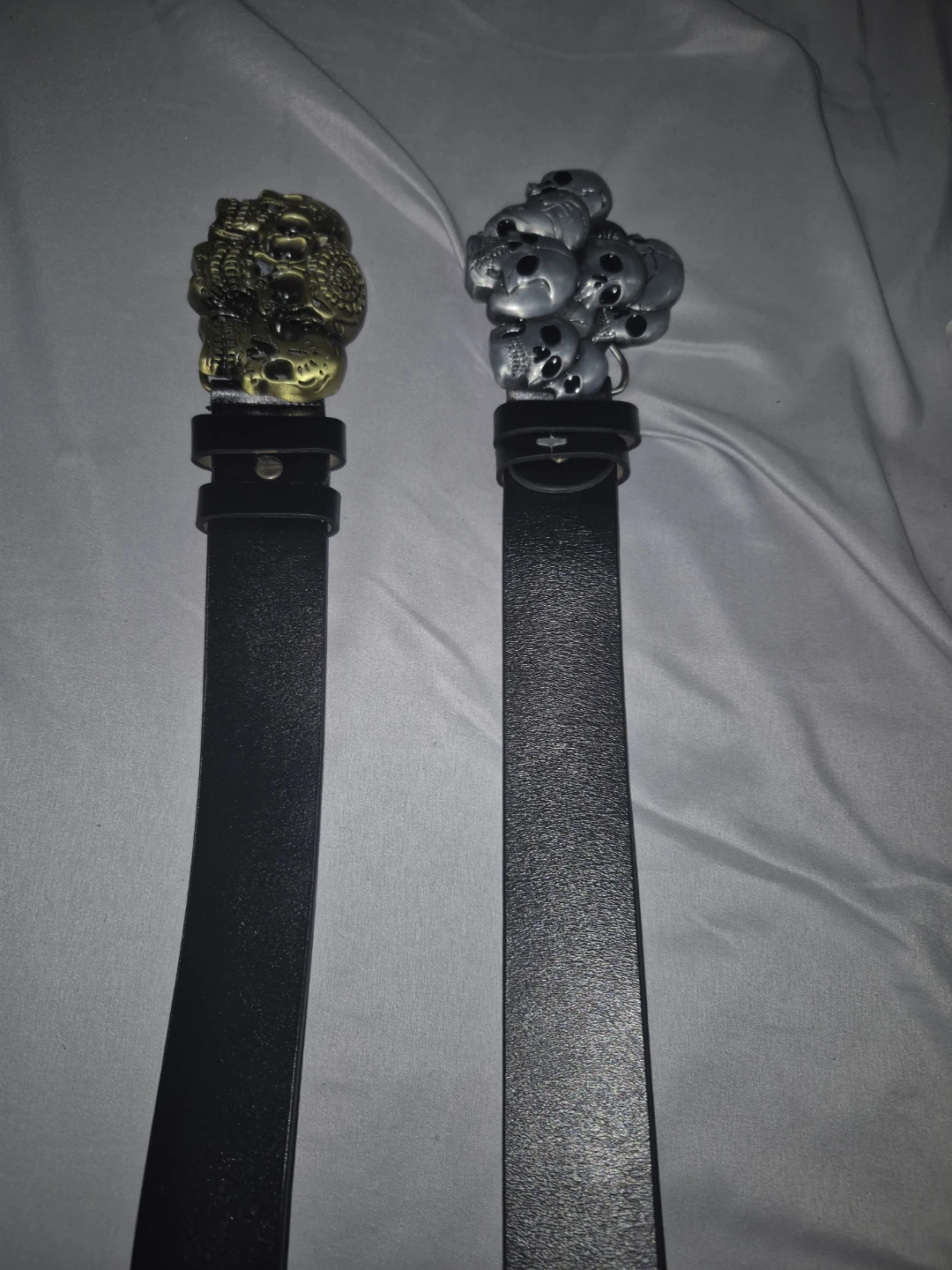 Two Skull Belt Buckle Belts