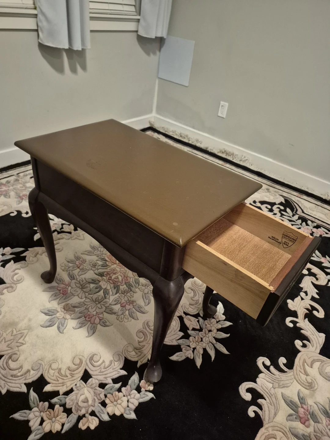 Vintage End Table with Drawer - photo 2