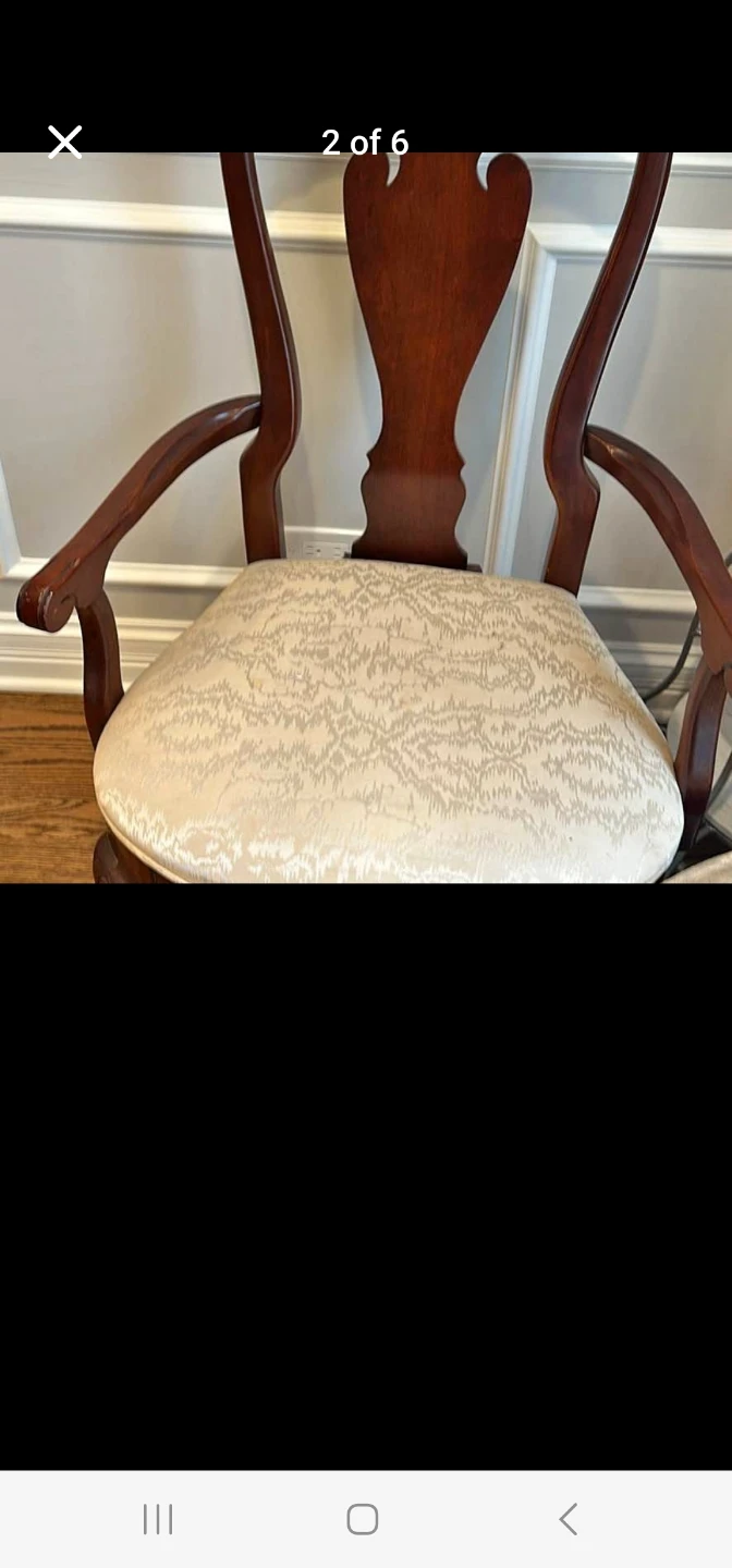 Set of 6 Vintage Ornate Dining Chairs - photo 2