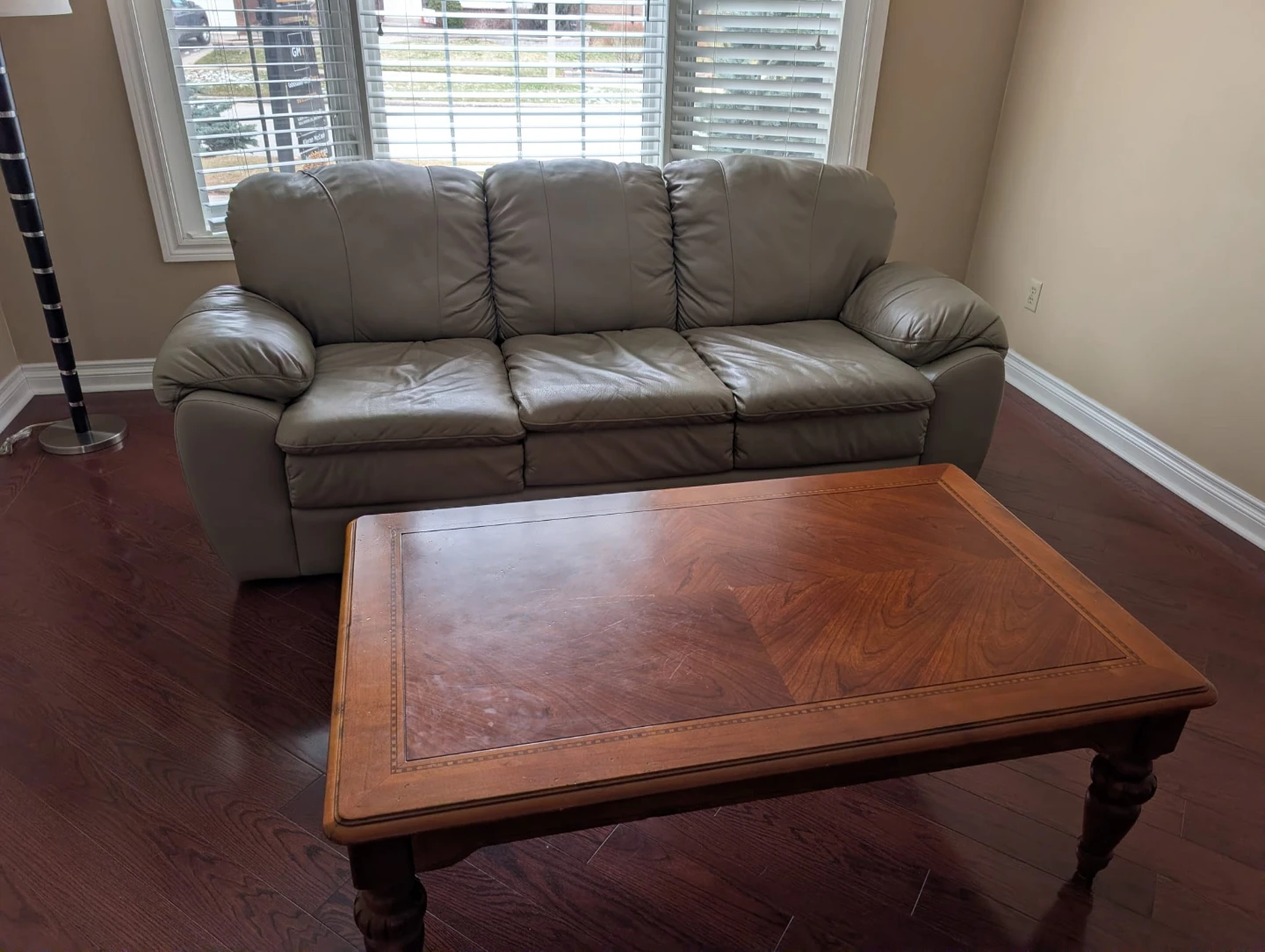 Leather Sofa and love seat and coffee table
