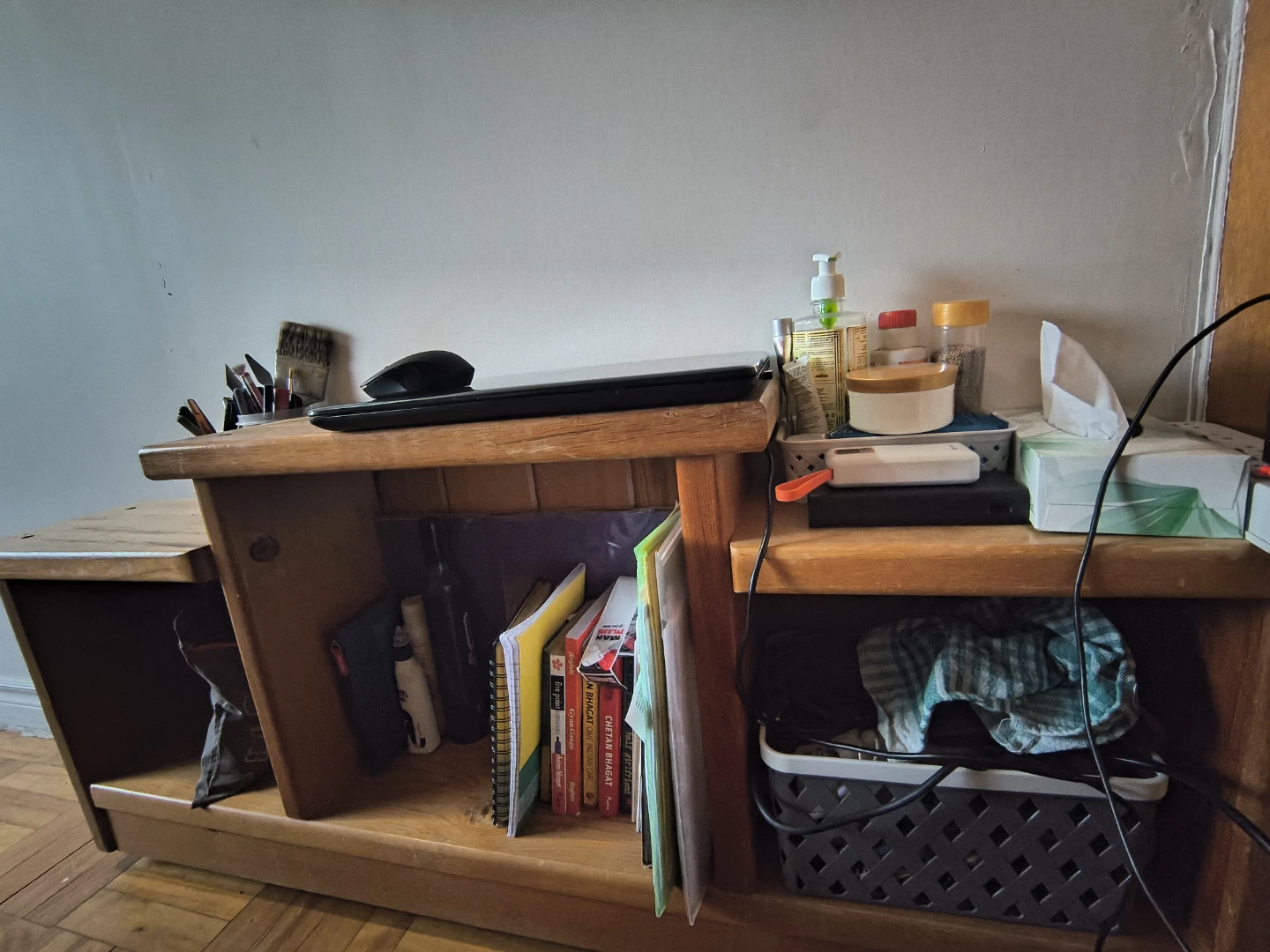 Wooden TV Stand/Bench with Storage