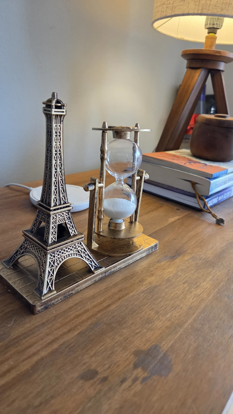 Eiffel Tower Hourglass Décor Piece – Bronze Tone *new - photo 4