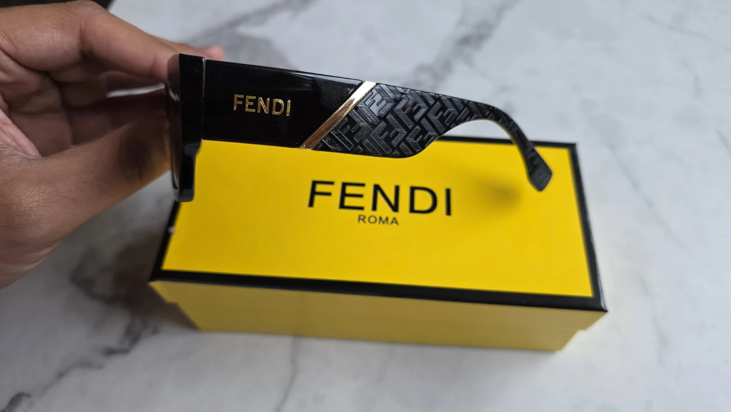 Fendi Black Sunglasses with Case and Box