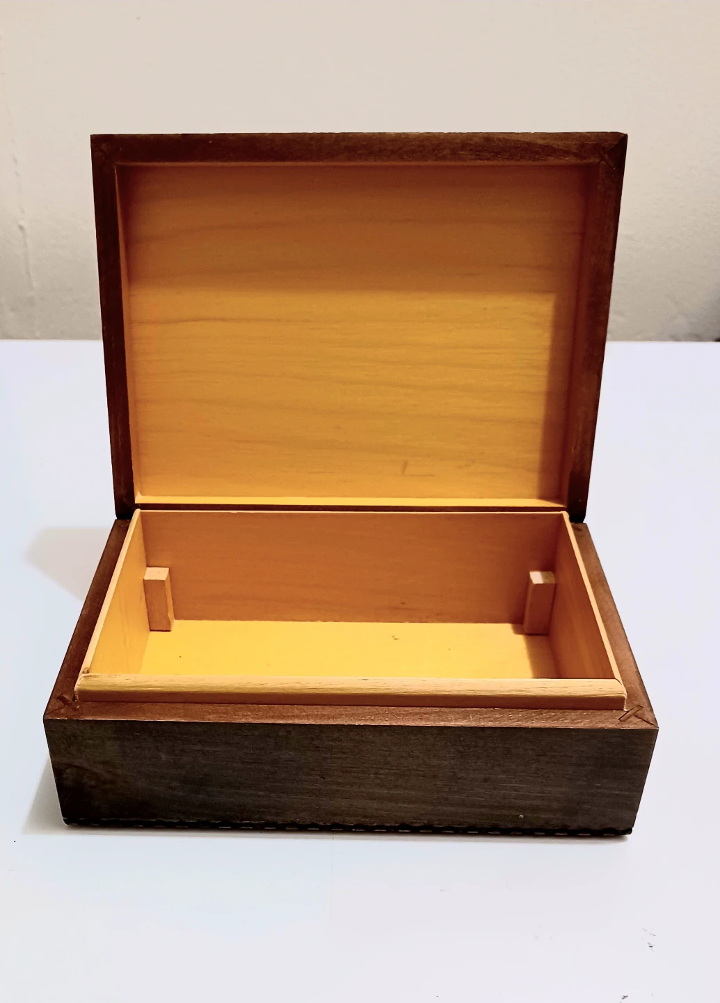 🌱Vtg Handmade Wooden Keepsake Box - photo 2