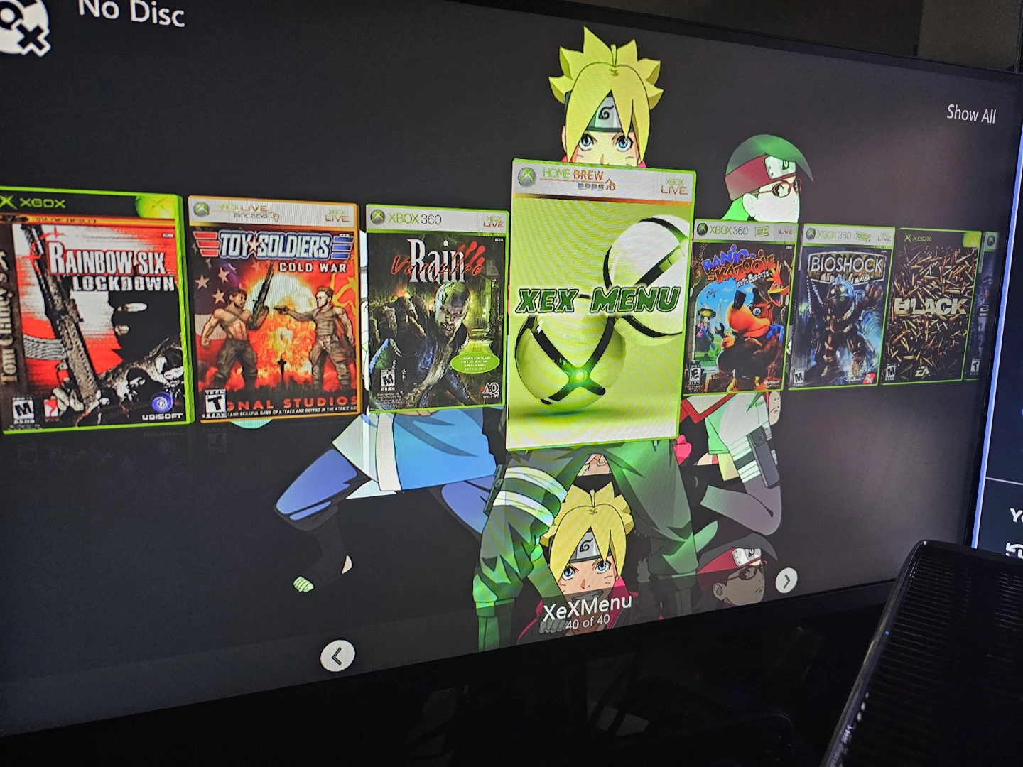 Modded Xbox 360 with controller