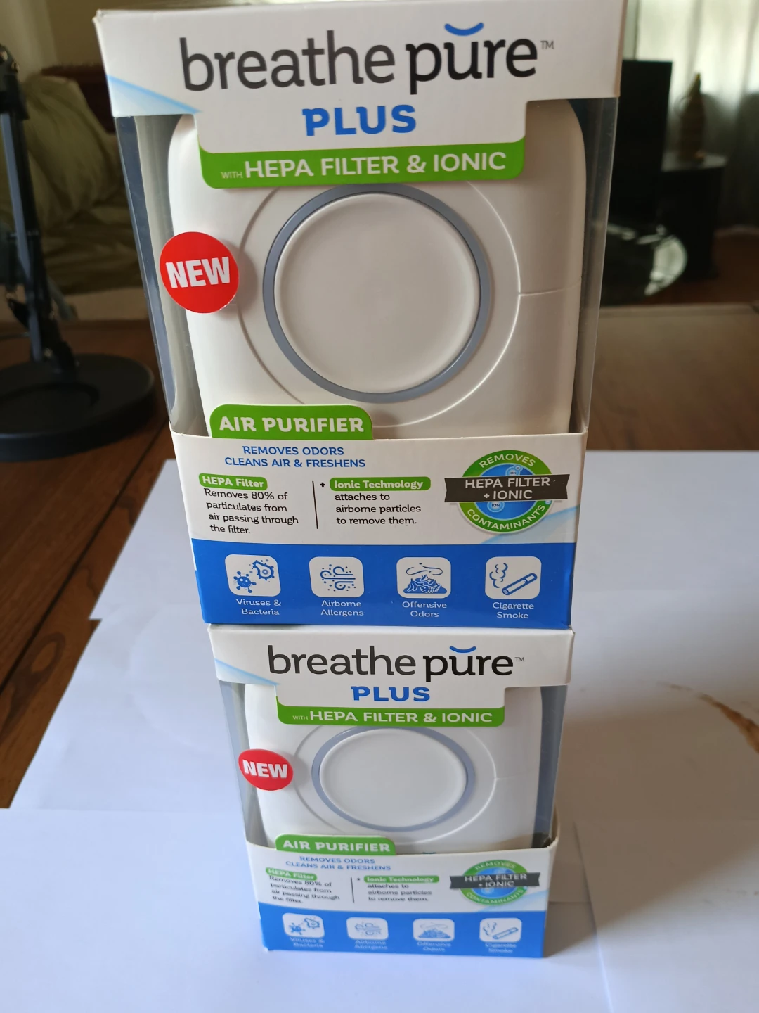 BreathePure Plus Portable Plug-In Air Purifier with HEPA Filter