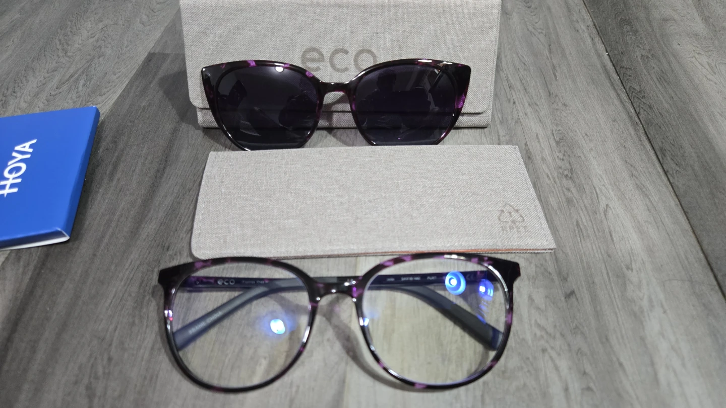 ECO Eyeglasses with Magnetic Sunglasses Clip-On