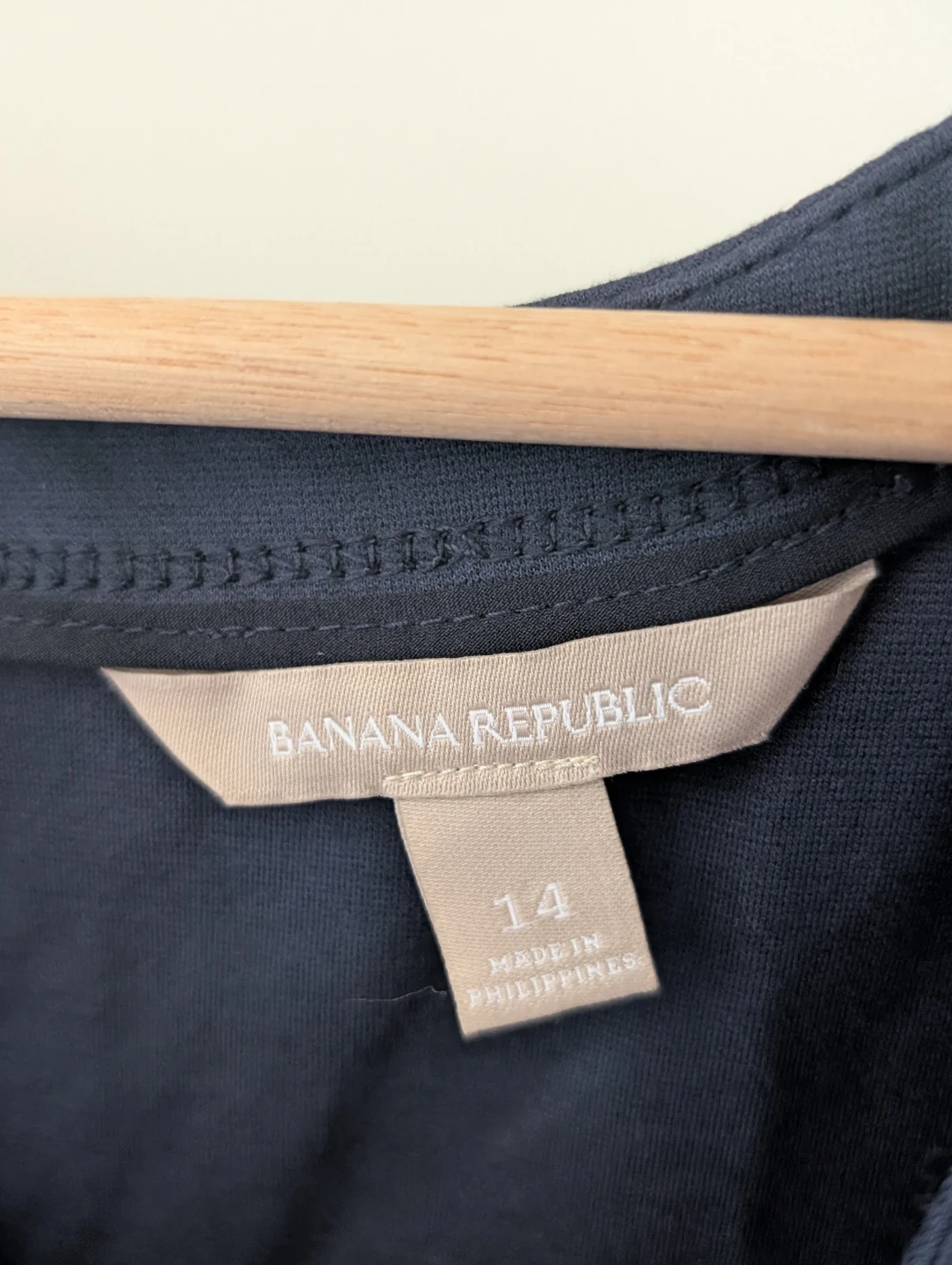 Banana Republic Navy and White Striped Dress Size 14 - photo 2